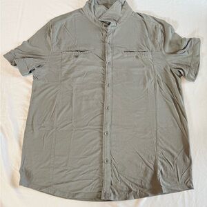 Kenneth Cole Reaction Vintage Button Down 2 Pocket  Size Large Light Green gray